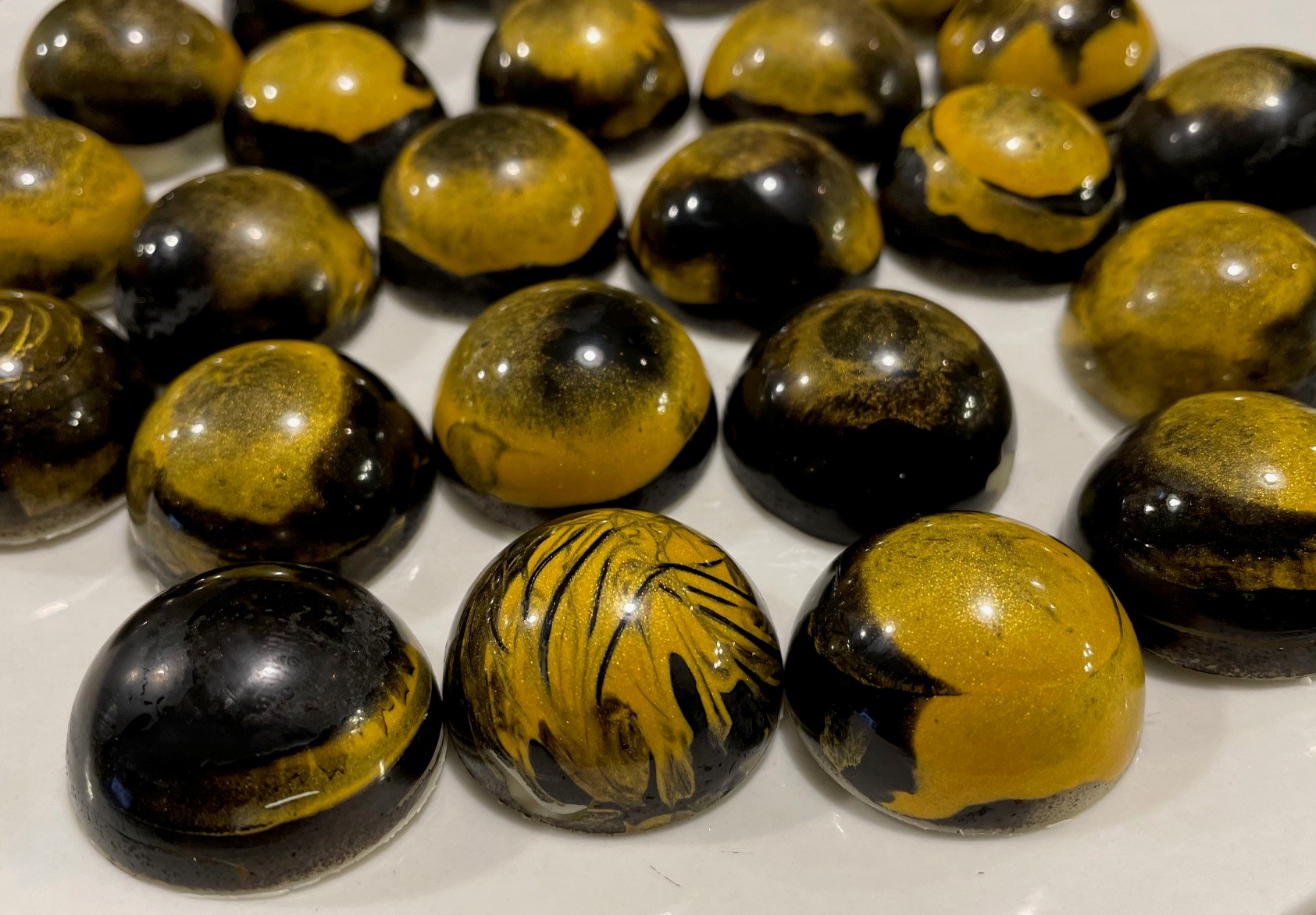 gold and black artisan bonbons